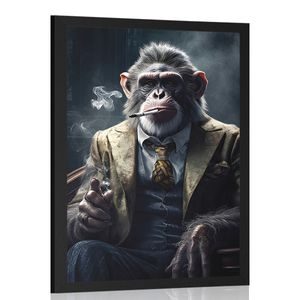 AFFICHE – GANGSTER ANIMAL CHIMPANZÉ - GANGSTERS D'ANIMAUX - AFFICHES