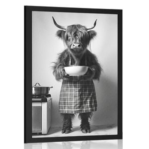 AFFICHE – VACHE EN TABLIER DE CUISINE - BUFFLE ET VACHES - AFFICHES