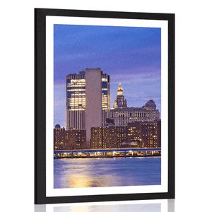 AFFICHE AVEC PASSE-PARTOUT – BROOKLYN NOCTURNE - VILLES - AFFICHES