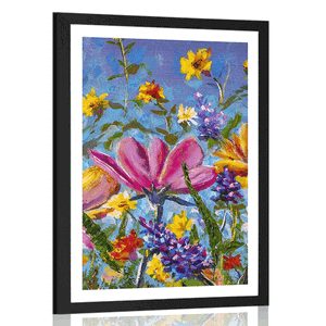 AFFICHE – FLEURS COLORÉES DANS LA PRAIRIE - FLEURS - AFFICHES