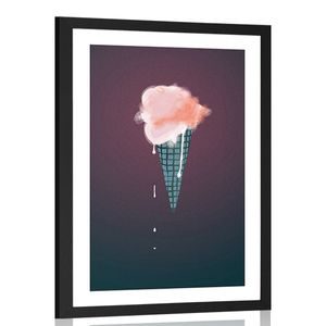 AFFICHE – GLACE AVEC PASSE-PARTOUT - MOTIFS DE NOTRE ATELIER - AFFICHES