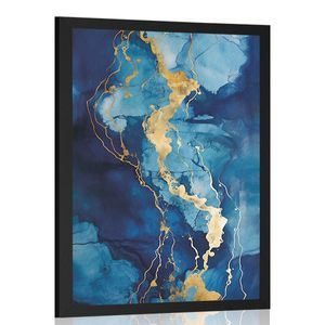 AFFICHE – MARBRE BLEU - ABSTRACTION EN MARBRE - AFFICHES