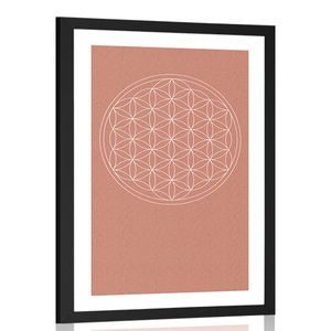 AFFICHE – MANDALA MAGNIFIQUE AVEC PASSE-PARTOUT - MOTIFS DE NOTRE ATELIER - AFFICHES