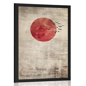 AFFICHE – JAPANDI LUNE ROUGE - JAPANDI - AFFICHES