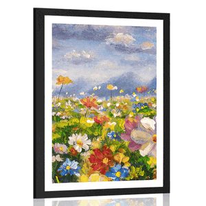 AFFICHE – PEINTURE À L'HUILE DE FLEURS SAUVAGES - FLEURS - AFFICHES