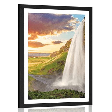 AFFICHE – MAJESTUEUSE CASCADE EN ISLANDE - NATURE - AFFICHES