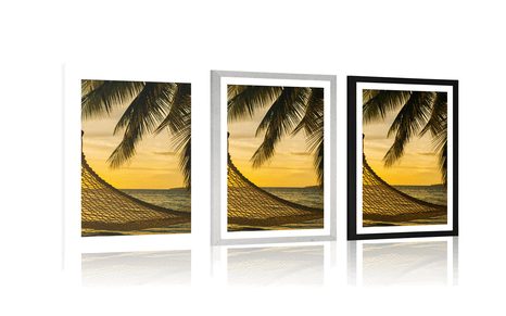 AFFICHE – HAMAC SUR LA PLAGE - NATURE - AFFICHES