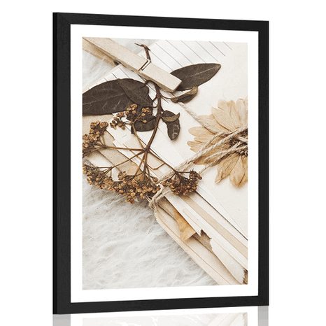 AFFICHE – COLLECTION DE FEUILLES ANCIENNES - NATURE MORTE - AFFICHES