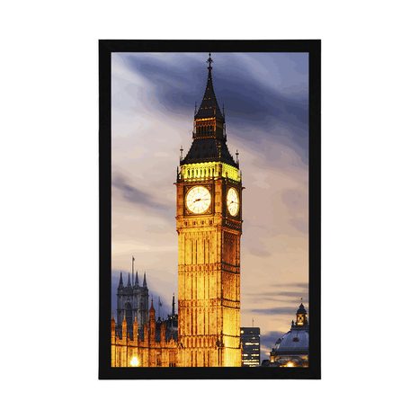 AFFICHE – BIG BEN DE NUIT À LONDRES - VILLES - AFFICHES