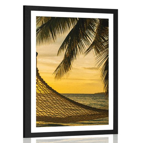 AFFICHE – HAMAC SUR LA PLAGE - NATURE - AFFICHES