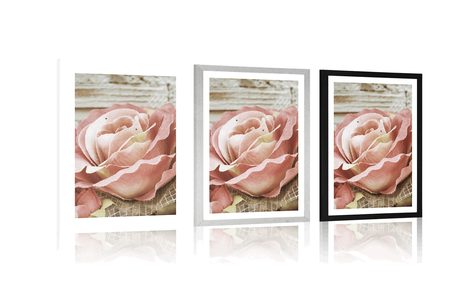 AFFICHE – ROSES VINTAGE ÉLÉGANTES - FLEURS - AFFICHES