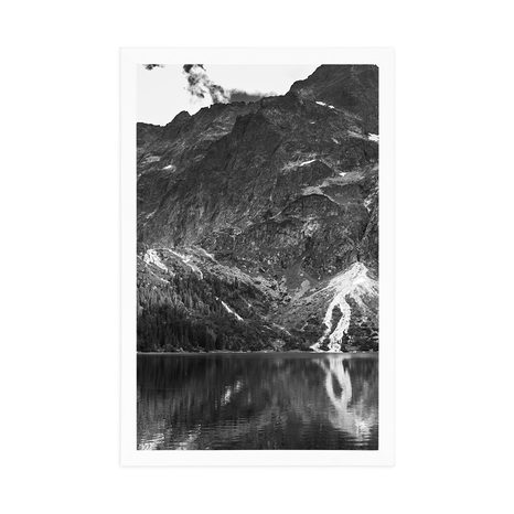 AFFICHE – MORSKIE OKO DANS LES TATRAS EN NOIR ET BLANC - NOIR ET BLANC - AFFICHES