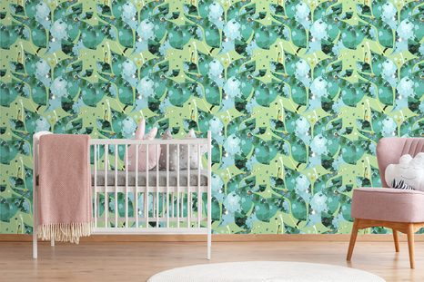 PAPIER PEINT – ABSTRACTION DE FEUILLES DE JARDIN - PAPIERS PEINTS NATURE - PAPIERS PEINTS PANORAMIQUES