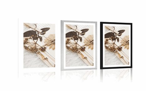 AFFICHE – COLLECTION DE FEUILLES ANCIENNES - NATURE MORTE - AFFICHES