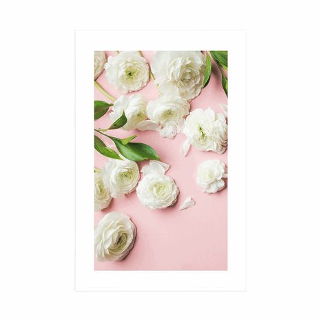 AFFICHE – ROSES ROMANTIQUES - FLEURS - AFFICHES