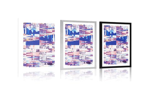 AFFICHE AVEC PASSE-PARTOUT – MOTIFS GÉOMÉTRIQUES - ABSTRAIT ET À MOTIFS - AFFICHES