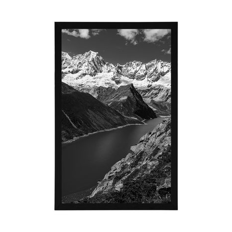 AFFICHE – PARC NATIONAL DE PATAGONIE EN ARGENTINE EN NOIR ET BLANC - NOIR ET BLANC - AFFICHES