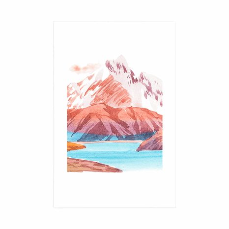 AFFICHE AVEC PASSE-PARTOUT – BEAU PAYSAGE DE MONTAGNE - NATURE - AFFICHES