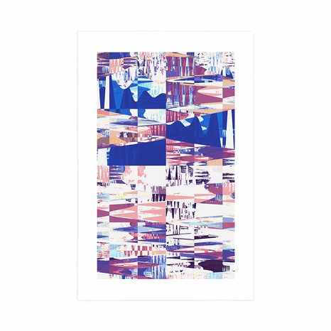 AFFICHE AVEC PASSE-PARTOUT – MOTIFS GÉOMÉTRIQUES - ABSTRAIT ET À MOTIFS - AFFICHES