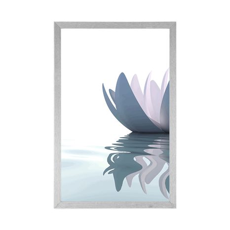AFFICHE – FLEUR DE LOTUS DANS LA RIVIÈRE - FLEURS - AFFICHES