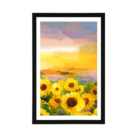 AFFICHE – CHAMP DE TOURNESOLS - FLEURS - AFFICHES