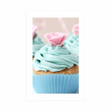 AFFICHE – CUPCAKES SUCRÉS ET COLORÉS - AVEC UN MOTIF DE CUISINE - AFFICHES