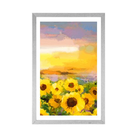 AFFICHE – CHAMP DE TOURNESOLS - FLEURS - AFFICHES