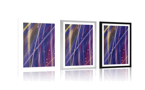 AFFICHE AVEC PASSE-PARTOUT – ABSTRACTION ROMANTIQUE - ABSTRAIT ET À MOTIFS - AFFICHES