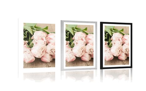 AFFICHE – BOUQUET ROMANTIQUE - FLEURS - AFFICHES