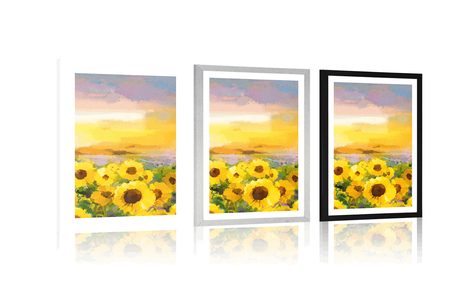 AFFICHE – CHAMP DE TOURNESOLS - FLEURS - AFFICHES