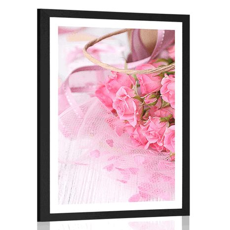 AFFICHE – BOUQUET ROMANTIQUE DE ROSES ROSES - NATURE MORTE - AFFICHES