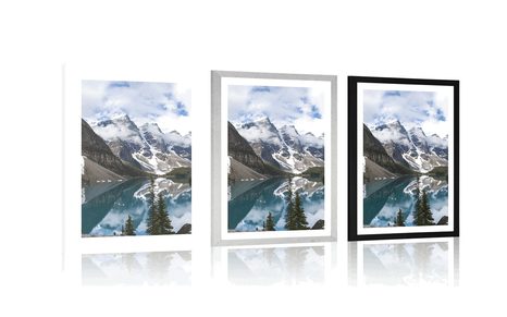 AFFICHE AVEC PASSE-PARTOUT – PAYSAGE DE MONTAGNE MAGNIFIQUE - NATURE - AFFICHES