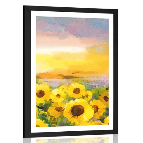 AFFICHE – CHAMP DE TOURNESOLS - FLEURS - AFFICHES