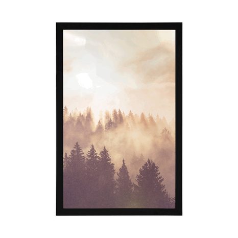 AFFICHE – BROUILLARD SUR LA FORÊT - NATURE - AFFICHES
