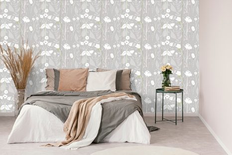 PAPIER PEINT – PRAIRIE FLEURIE DÉLICATE - PAPIERS PEINTS FLEURS - PAPIERS PEINTS PANORAMIQUES