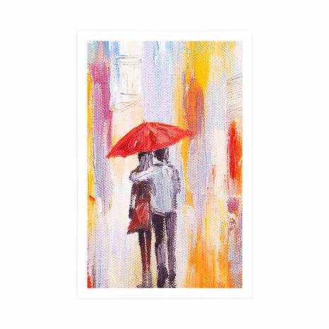 AFFICHE – PROMENADE SOUS LA PLUIE - AMOUR - AFFICHES