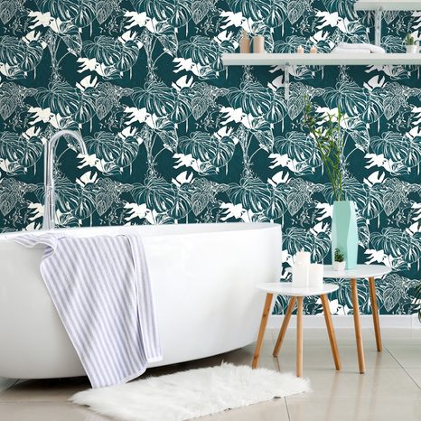 PAPIER PEINT – FEUILLES TROPICALES DE MONSTERA - PAPIERS PEINTS NATURE - PAPIERS PEINTS PANORAMIQUES