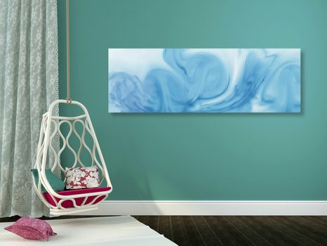 TABLEAU SUR TOILE – ABSTRACTION BLEUE MAGNIFIQUE - PEINTURES ABSTRAITES - TABLEAUX