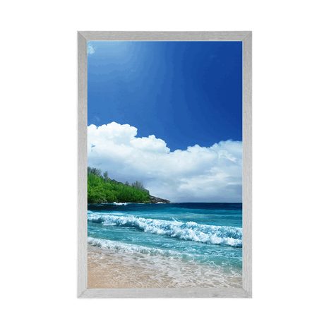 AFFICHE – PLAGE SUR L'ÎLE DES SEYCHELLES - NATURE - AFFICHES