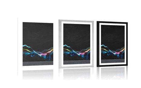 AFFICHE AVEC PASSE-PARTOUT – ABSTRACTION MODERNE - ABSTRAIT ET À MOTIFS - AFFICHES