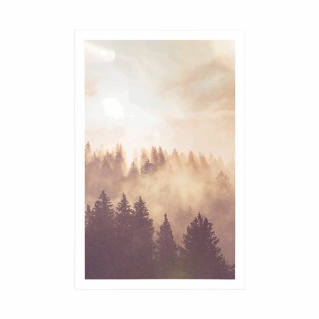 AFFICHE – BROUILLARD SUR LA FORÊT - NATURE - AFFICHES