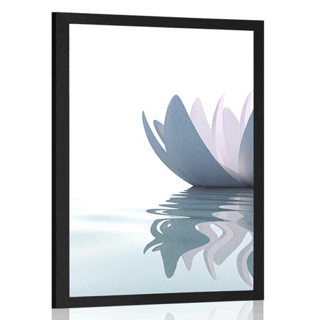 AFFICHE – FLEUR DE LOTUS DANS LA RIVIÈRE - FLEURS - AFFICHES
