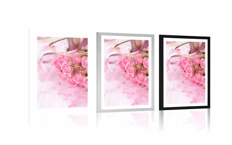 AFFICHE – BOUQUET ROMANTIQUE DE ROSES ROSES - NATURE MORTE - AFFICHES