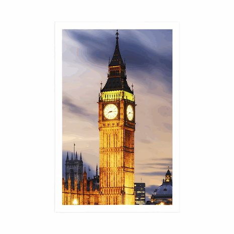 AFFICHE – BIG BEN DE NUIT À LONDRES - VILLES - AFFICHES
