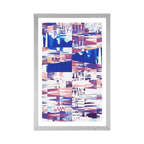 AFFICHE AVEC PASSE-PARTOUT – MOTIFS GÉOMÉTRIQUES - ABSTRAIT ET À MOTIFS - AFFICHES