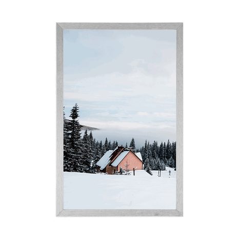 AFFICHE – CHALET DANS LA NATURE ENNEIGÉE - NATURE - AFFICHES