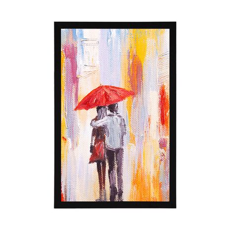 AFFICHE – PROMENADE SOUS LA PLUIE - AMOUR - AFFICHES