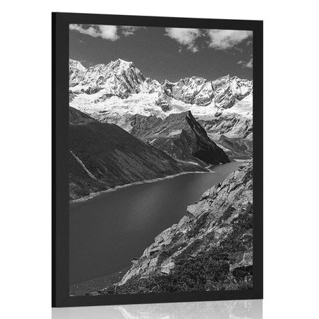 AFFICHE – PARC NATIONAL DE PATAGONIE EN ARGENTINE EN NOIR ET BLANC - NOIR ET BLANC - AFFICHES