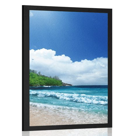 AFFICHE – PLAGE SUR L'ÎLE DES SEYCHELLES - NATURE - AFFICHES
