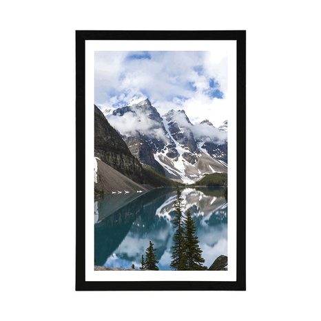 AFFICHE AVEC PASSE-PARTOUT – PAYSAGE DE MONTAGNE MAGNIFIQUE - NATURE - AFFICHES